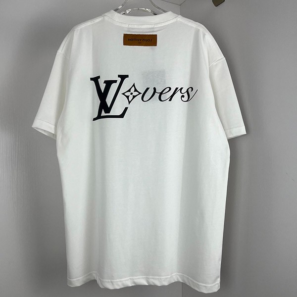 ルイヴィトン コピー プリントショートスリーブコットンTシャツ vuz58588